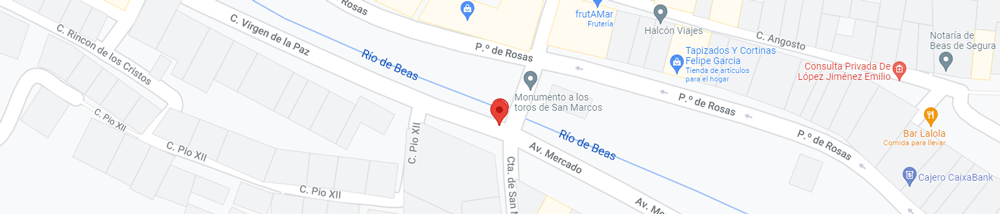 Ubicación de Puntos Limpios de Beas de Segura